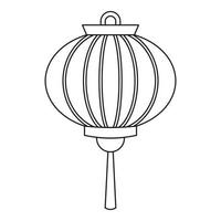 Chinese new year lantern icon, outline style vector