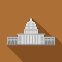 White house icon , flat style vector