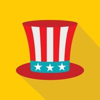 Uncle Sam hat icon , flat style vector