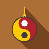Ying yang symbol of harmony and balance icon vector