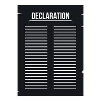 Declaration of independence icon, simple style vector