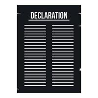 Declaration of independence icon, simple style vector