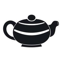 Chinese teapot icon, simple style vector