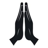 Prayer icon , simple style vector
