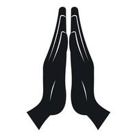 Prayer icon , simple style vector