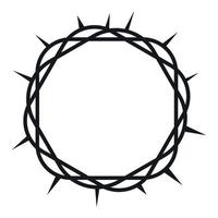 Crown of thorns icon , simple style vector