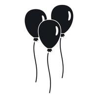 Balloons icon, simple style vector