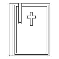Bible icon , outline style vector
