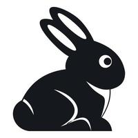 Easter bunny icon , simple style vector