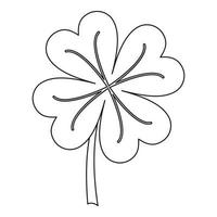 Clover icon , outline style vector