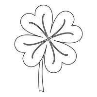 Clover icon , outline style vector