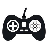 Video game console controller icon, simple style vector