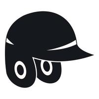 icono de casco de béisbol, estilo simple vector