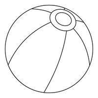 icono de bola, estilo de contorno vector