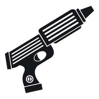 icono de juguete de pistola de plástico, estilo simple vector