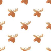 Head of elk pattern seamless vector