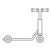 icono de scooter, estilo de esquema vector