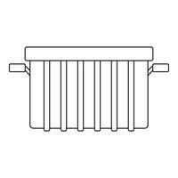 Garbage can icon, outline style vector