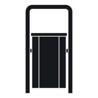 Public garbage bin icon, simple style vector