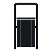 Public garbage bin icon, simple style vector