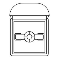 anillo en un icono de caja de regalo, estilo de esquema vector