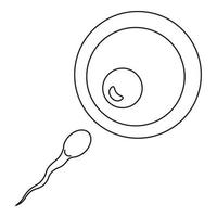 Artificial insemination icon, outline style vector