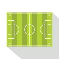 campo de fútbol o icono de campo de hierba de fútbol vector