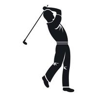 icono de jugador de golf, estilo simple vector