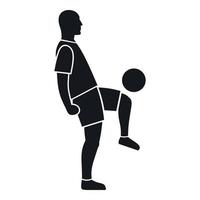 icono de jugador de fútbol, estilo simple vector