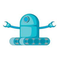 Machine robot icon, cartoon style vector