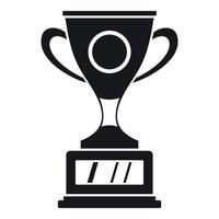 Winner cup icon, simple style vector