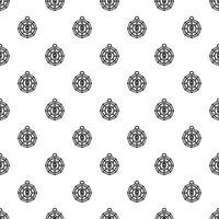 Human skull amulet pattern, simple style vector