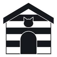 Cat house icon, simple style vector