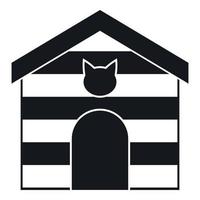 Cat house icon, simple style vector