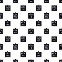 Kick me sticker pattern, simple style vector