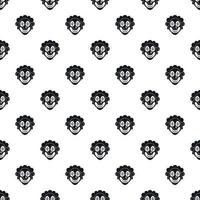 Clown head pattern, simple style vector