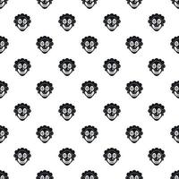 Clown head pattern, simple style vector