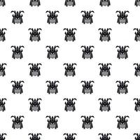 Japanese samurai mask pattern, simple style vector