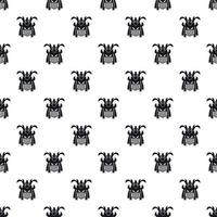 Japanese samurai mask pattern, simple style vector