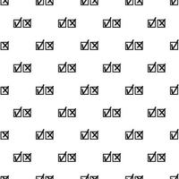 Tick and cross pattern, simple style vector