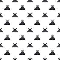 Crown on a pillow pattern, simple style vector