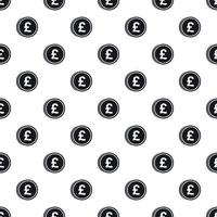 Coin with Italian lira sign pattern, simple style vector