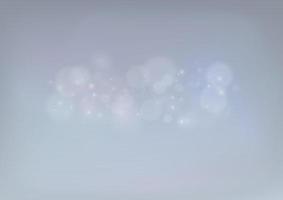 efecto bokeh de luz aislado. luces de bokeh brillantes abstractas de luz. fondo de navidad de polvo brillante. destello de destello de concepto de navidad. luz de polvo png blanco. vector