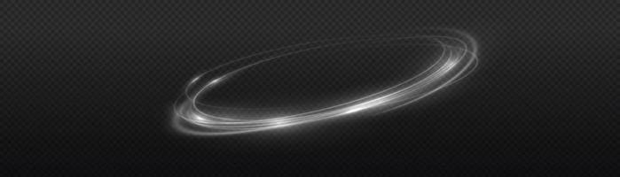 White glowing shiny lines effect vector background. Luminous white lines of speed. Light glowing effect. Light trail wave, fire path trace line and incandescence curve twirl.