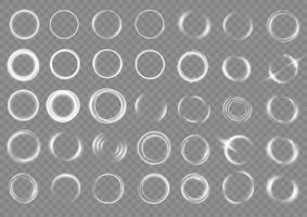 Light white Twirl. Curve light effect of white line. Abstract luxury white light vector flare semicircle and spark light effect. Luminous white circle. PNG Podium, platform, table.