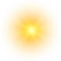 Yellow sun, a flash, a soft glow without departing rays. Star flashed with sparkles isolated on white background. Vector illustration of abstract yellow splash.