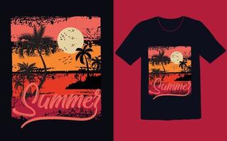 diseño de camiseta de verano vintage gratis vector