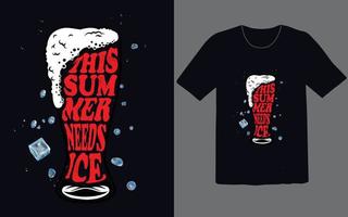 este verano necesita camiseta de hielo vector