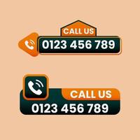 Call us now button logo sign and symbol vector with Phone number