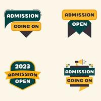 2023 admission open and admission going on banner set for social media post and banner vector